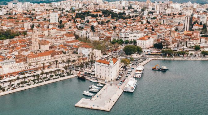 Split travel tips - Shows Split promenade from above
