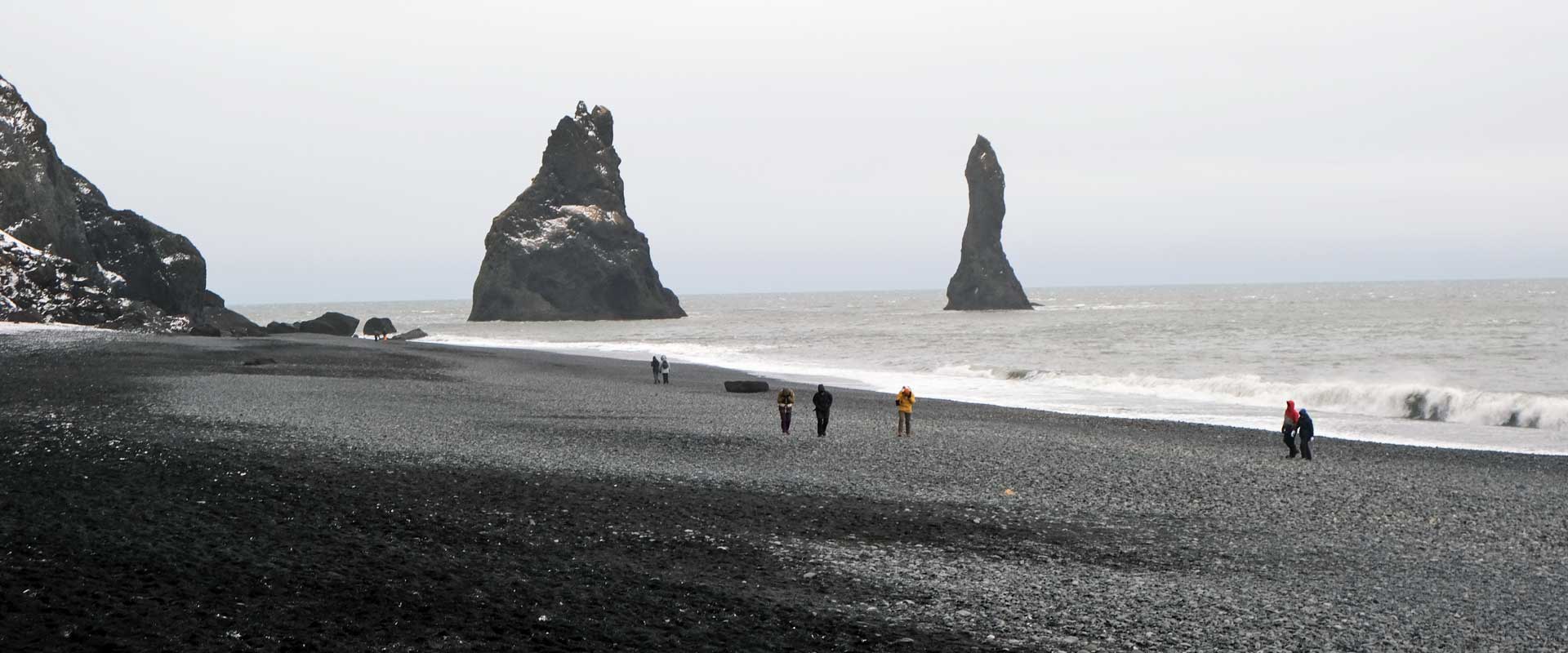 4 days in Iceland itinerary - Top banner showing Vik black sand beach