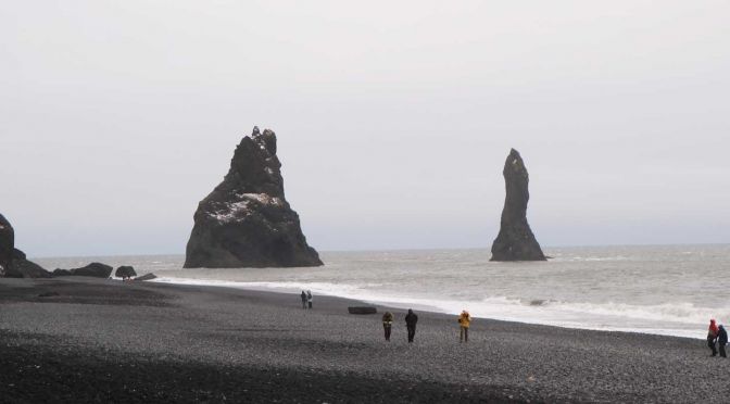 Rejnisfjara black sand beach Iceland - Shows the stunning beach location