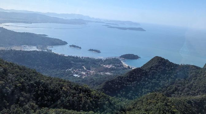 shows a view of Langkawi from the skycab - Places to visit in Langkawi Malaysia